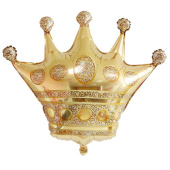 Шар фольга фигура Корона золотая 39" 9см ВЗ