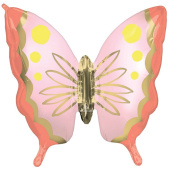 Шар фольга фигура Бабочка нежно-розовая An