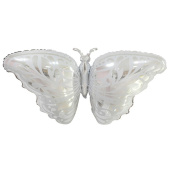 Шар фольга фигура Бабочка серебро ВЗ
