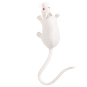 Мышь пластик белая 8см (уп12)