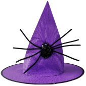 Шляпа ведьмы Паук фиолетовая 38см ВЗ