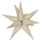 Шар фольга Звезда 3D составная 26” 66см Мистик крем AG