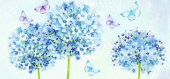 Конверт для денег Воздушные цветы Голубой