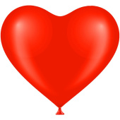 Шар латекс Сердце 5''/ОБ пастель Красный 803 (100шт)