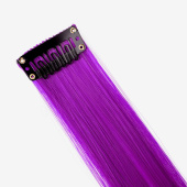 Прядь для волос цветная на заколке 5 гр Фиолетовый 50х3,3см уп2