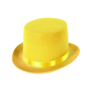 Шляпа фетр Цилиндр желтый