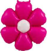 Шар фольга фигура Цветок Ромашка Фуше 30'' 76см FL