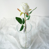 Украшение декор Роза искусственная Бутон белый 50см 1шт