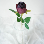 Украшение декор Роза искусственная Бутон темно-красный 50см 1шт