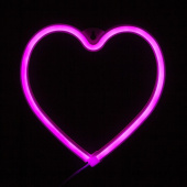 Фигура световая Сердце 21х20см. Розовый 1шт