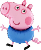 Шар фольга фигура Свинка Пеппа Джордж 1шт 37'' 94см GR