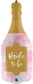 Шар фольга фигура Бутылка Свадебное Шампанское Розовый 1шт 36'' 91см GR