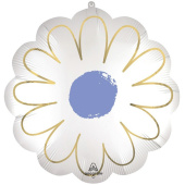 Шар фольга фигура Цветок Маргаритка белая 21" An США