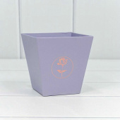 Коробка для цветов Ваза Тиснение Цветок Сиреневый 10 7х10 6х7 2см 1шт