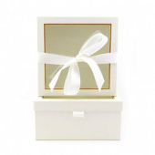 Коробка с окном квадрат Белый 25,5х25,5х12см 1 штука