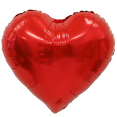 Шар фольга без рисунка 24" сердце Красное Heart Red ВП