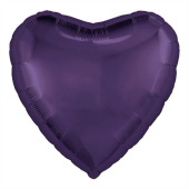 Шар фольга без рисунка 18'' сердце Темно-фиолетовый AG