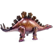 Шар фольга ХОД Динозавр Стегозавр коричнев 39" 99см ВЗ