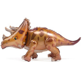 Шар фольга ХОД Динозавр Трицератопс коричн 37" 95см ВЗ