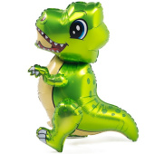 Шар фольга ХОД ДинозаврТираннозавр зеленый 30" 76см ВЗ