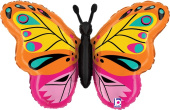 Шар фольга фигура Бабочка Яркая 30'' 76см GR