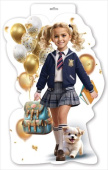 Плакат вырубной А3 Девочка с портфелем