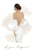 Открытка С Днем Рождения Девушка в белом платье 10х15см 1шт