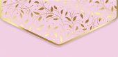 Конверт для денег Золотые листья Розовый металлик 8,5х17,2см 10шт
