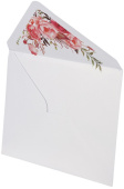 Конверты с цветочным принтом 120 г Розовый 13,5х19см 5шт