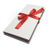 Коробка подарочная для денег Белый тиснение ромб 17,2х8,3х1,6см
