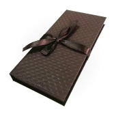 Коробка подарочная для денег Строгий шоколадный тиснение ромб 17,2х8,3х1,6см