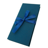 Коробка подарочная для денег Строгий синий тиснение лен 17,2х8,3х1,6см