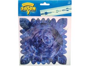 Гирлянда растяжка 270см фольга синий серый