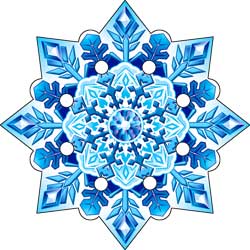 Украшение на скотче Снежинка (10шт)