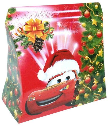 Коробка сборная большая сумка Тачки 24х25см