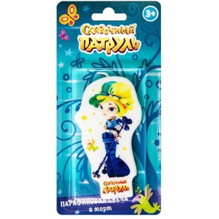 Свеча для торта Фигура Сказочный патруль Снежка 7см
