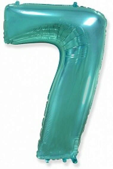 Шар фольга Цифра 40''/Fm Бирюза Тифани Tiffany "7"