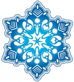 НГ Украшение на скотче Снежинка (10шт) 10-10