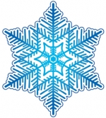 Украшение на скотче Снежинка (10шт)