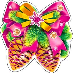 Украшение на скотче Шишики (10шт)