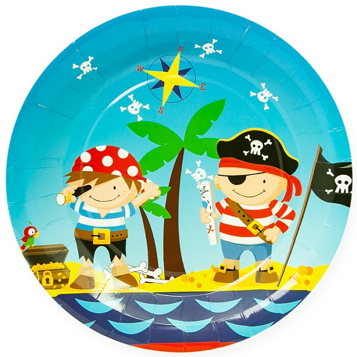 Тарелки бумага 180мм Пираты (уп6)