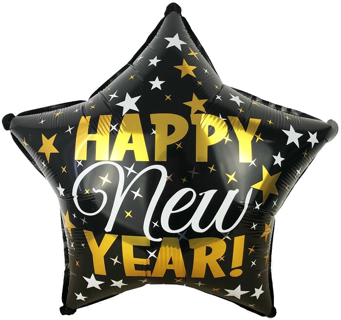 Шар фольга 18''/Fm звезда С Новым Годом Звездопад