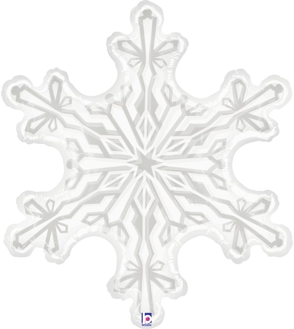 Шар фольга фигура Снежинка 38'' 97см