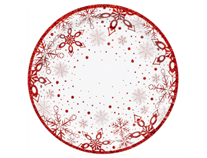 Тарелки бумага 170мм Снежные искры (уп6)
