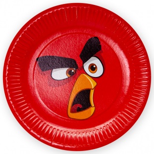 Тарелки бумага 230мм Angry Birds Красный (уп6) 77186ДонБал