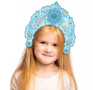 Кокошник бумажный Снежинки