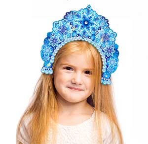 Кокошник бумажный Снежинки