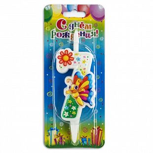 Свеча для торта Цифра Бабочка "7"