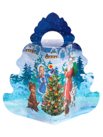 Коробка сборная Елочка Внучка Деда Мороза наряжает елочку 700гр