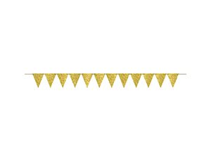 Гирлянда вымпел для шаров блеск Gold 600см